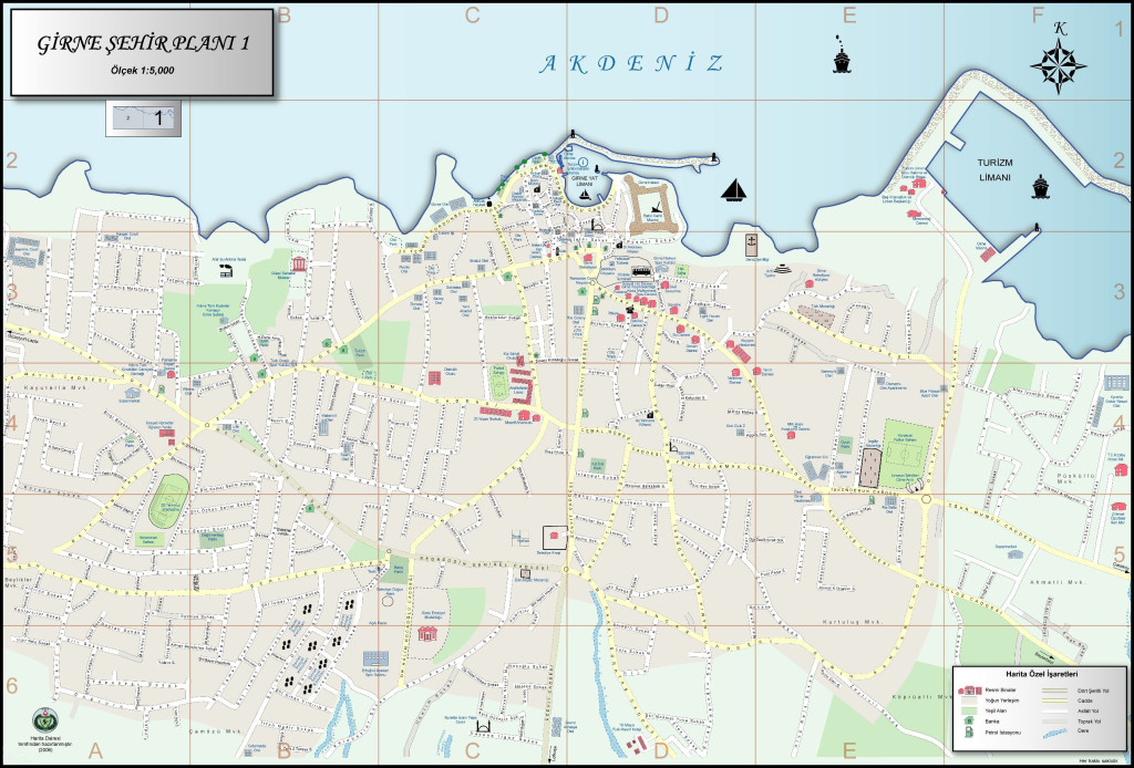 kyrenia map girne haritasi