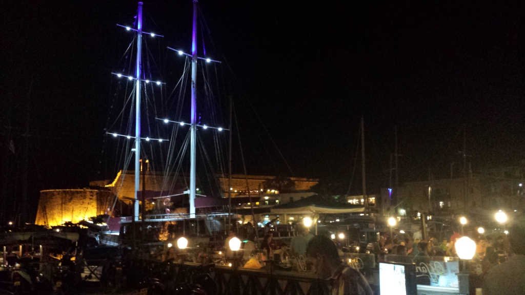 Kyrenia harbour at night