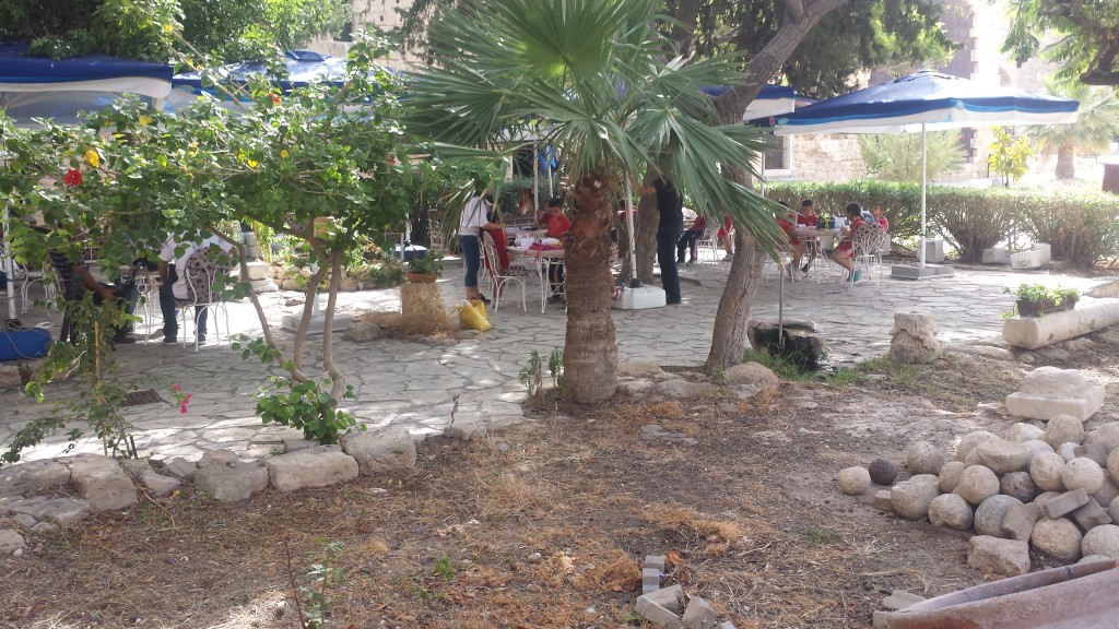 Kyrenia Castle cafe nice and shaded.