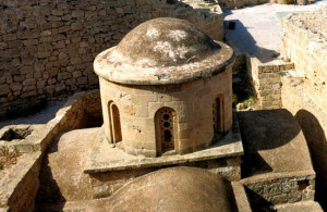 Byzantine church from above.